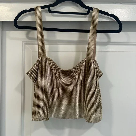 SNDYS AUDRINA TOP // GOLD - Picture 1 of 8